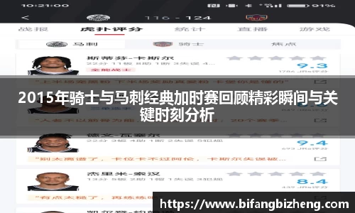 2015年骑士与马刺经典加时赛回顾精彩瞬间与关键时刻分析